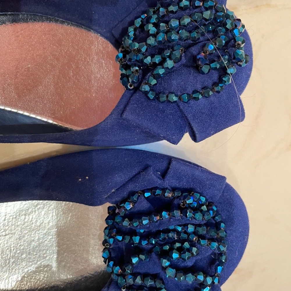 Royal blue flats